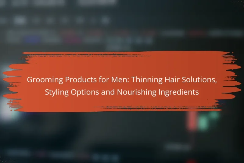 Grooming Products for Men: Thinning Hair Solutions, Styling Options and Nourishing Ingredients