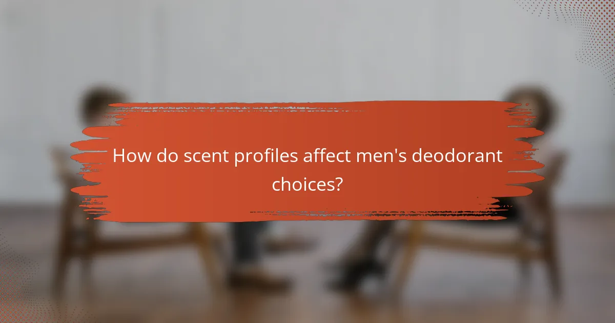 How do scent profiles affect men's deodorant choices?
