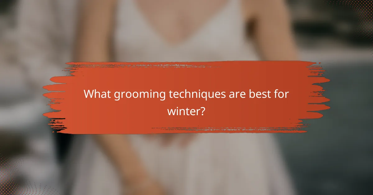 What grooming techniques are best for winter?